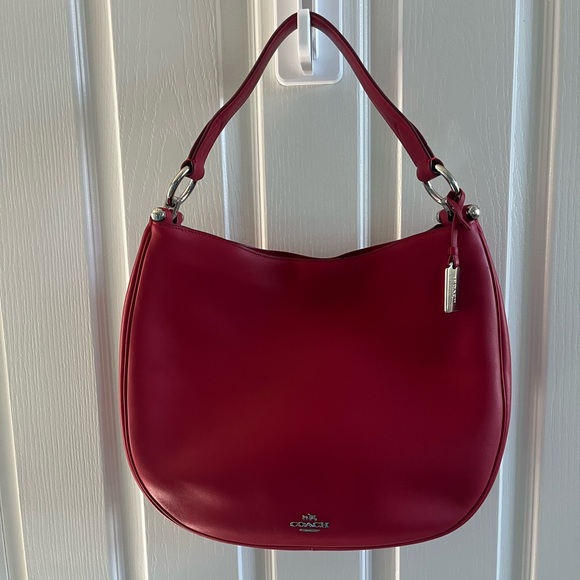 Coach Handbags - Coach Nomad Hobo-lipstick red